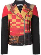 Givenchy Mosaic Pixel Biker Jacket, Women's, Size: 42, Cotton/viscose