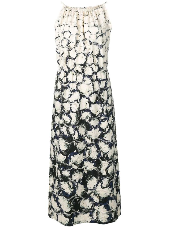 Anntian Printed Halterneck Dress - Neutrals