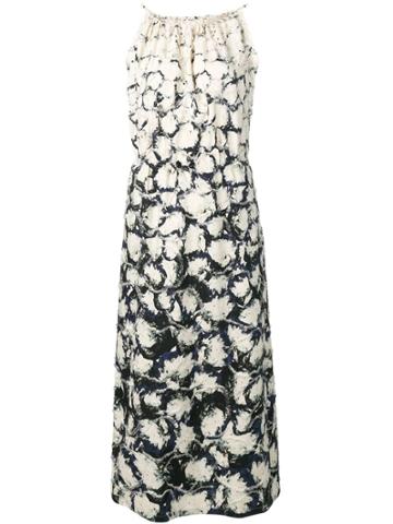 Anntian Printed Halterneck Dress - Neutrals