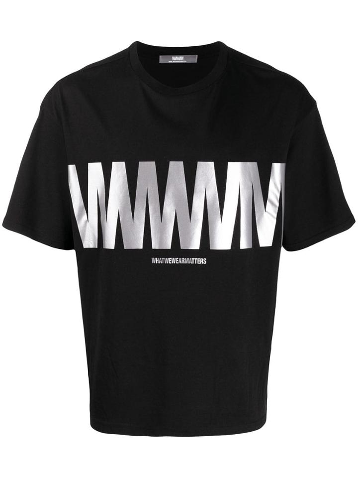 Wwwm Logo Print T-shirt - Black