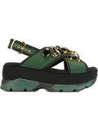 Marni Embellished Sandals - Green