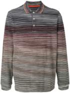 Missoni Striped Colour Block Polo Shirt - Black