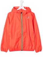 K Way Kids Teen Hooded Lightweight Jacket - Orange