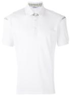 Alexander Mcqueen - Printed Trim Polo Shirt - Men - Cotton - L, White, Cotton