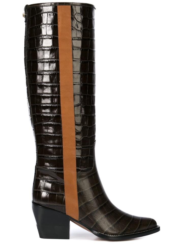 Chloé Western Stripe Boots - Black