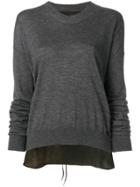 Uma Wang Long-sleeve Fitted Sweater - Grey
