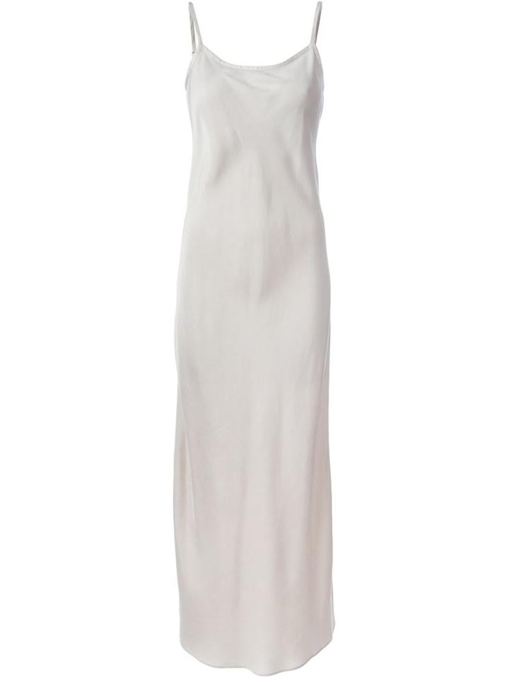 T By Alexander Wang Long Slip Dress, Women's, Size: Medium, Nude/neutrals, Cupro/modal