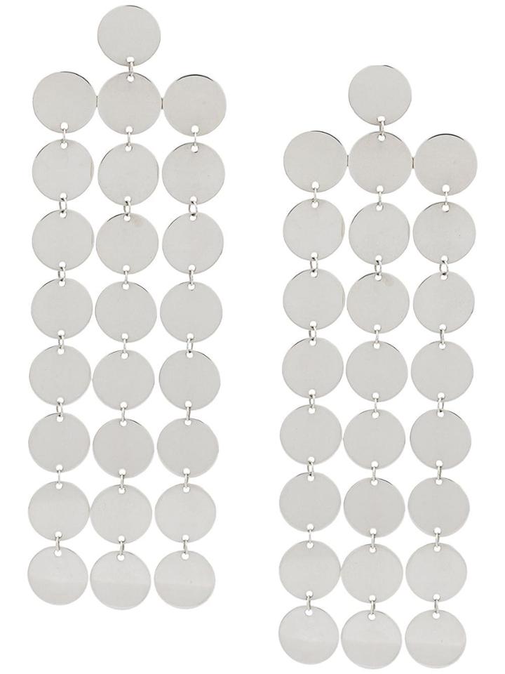Saskia Diez Pailettes Chandelier No2 Earrings - Silver
