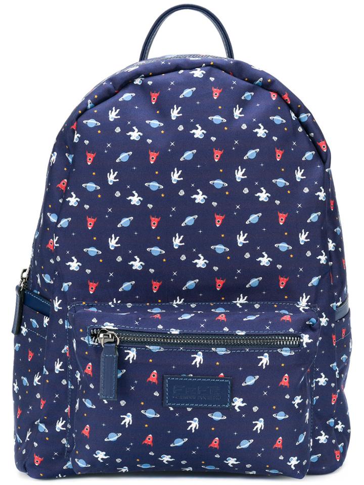 Fefè Space Print Backpack - Blue