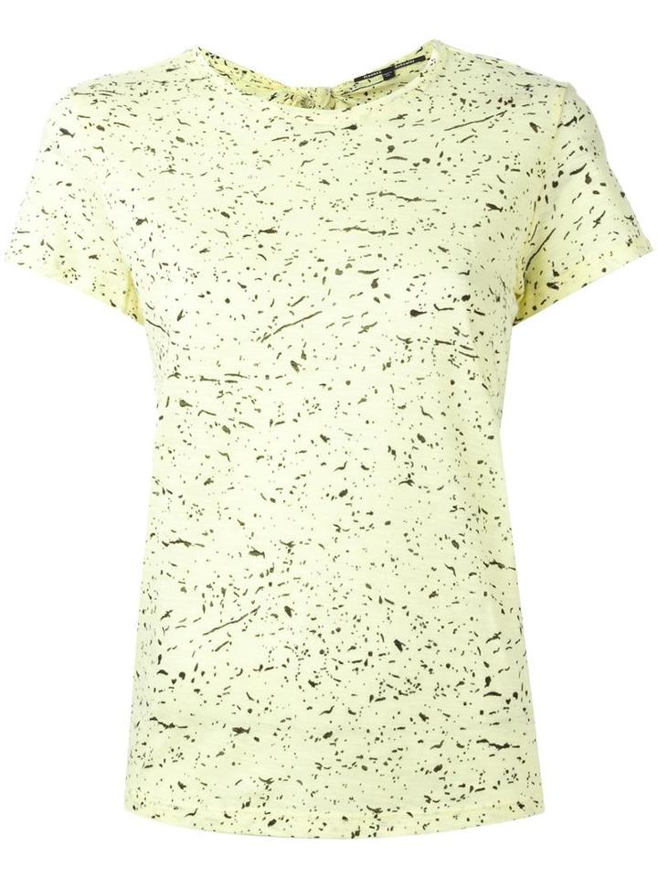 Proenza Schouler Splatter Print T-shirt, Women's, Size: Small, Yellow/orange, Cotton