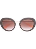 'cinéma' Sunglasses, Women's, Brown, Acetate/metal, Prada Eyewear