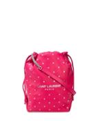 Saint Laurent Teddy Star Pattern Bucket Bag - Pink