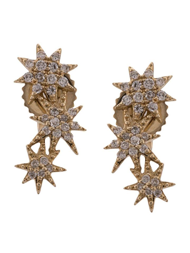 Zofia Day Crystal Embellished Stud Earrings - Yellow & Orange