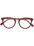 Stella Mccartney Eyewear Round Framed Glasses - Red