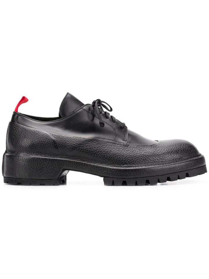 424 Chunky Sole Derby Shoes - Black