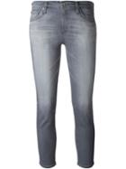 Ag Jeans Washed Effect Cropped Skinny Jeans, Women's, Size: 32, Grey, Rayon/cotton/polyester/polyurethane