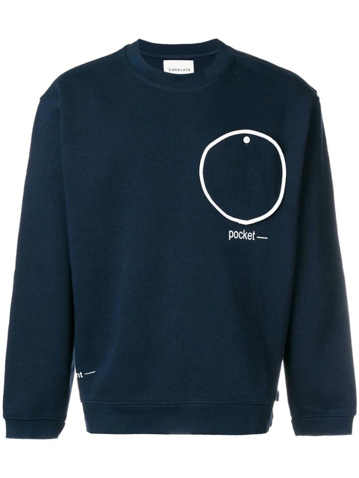 Corelate Logo Print Sweatshirt - Blue