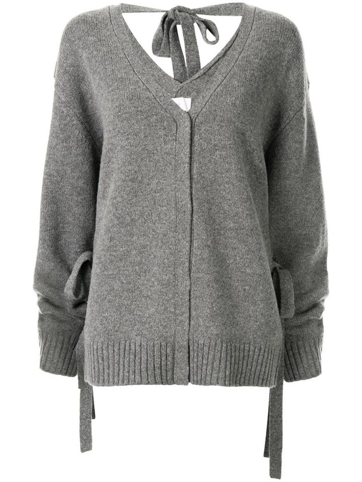 Le Ciel Bleu Wrap-effect Cardigan - Grey