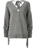 Le Ciel Bleu Wrap-effect Cardigan - Grey