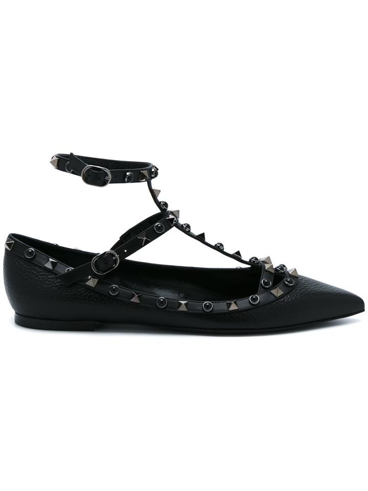 Valentino 'rolling Rockstud' Ballerinas