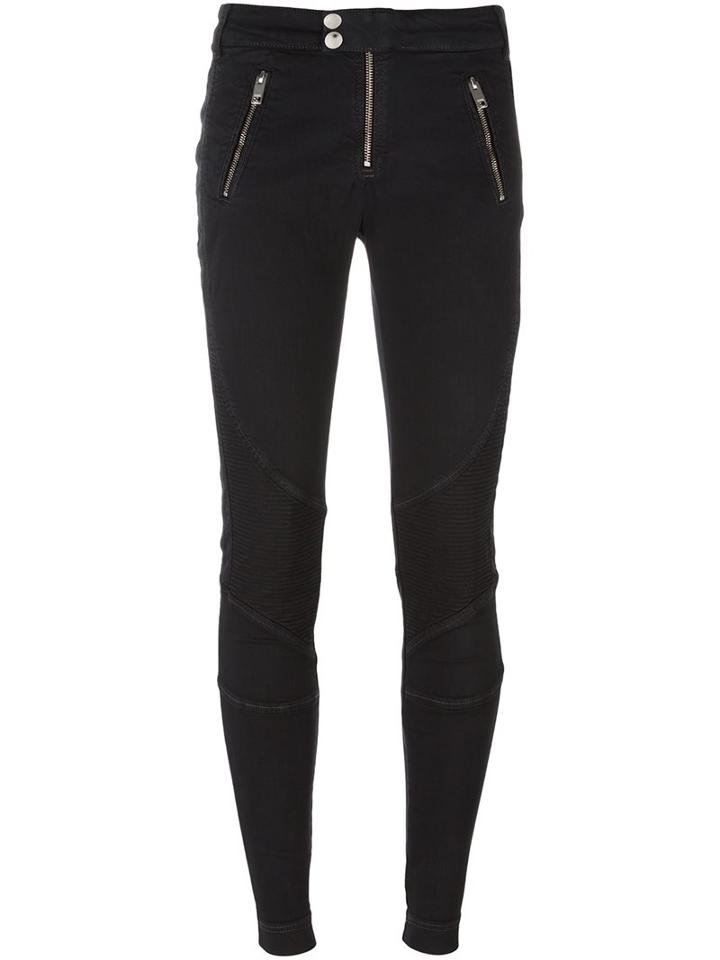 Diesel Zipped Pockets Skinny Jeans, Women's, Size: 25, Black, Cotton/spandex/elastane