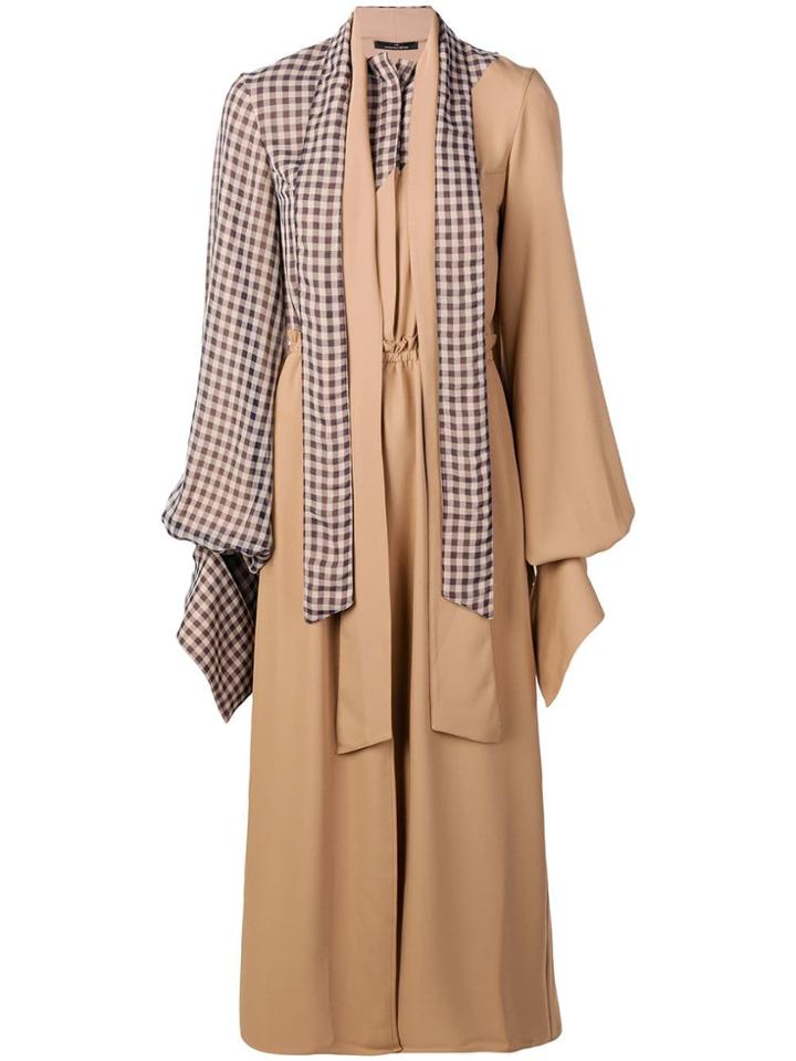 Rokh Asymmetric Panel Dress - Brown