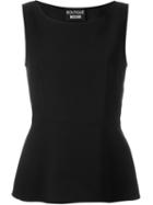 Boutique Moschino Peplum Top, Women's, Size: 48, Black, Triacetate/polyester