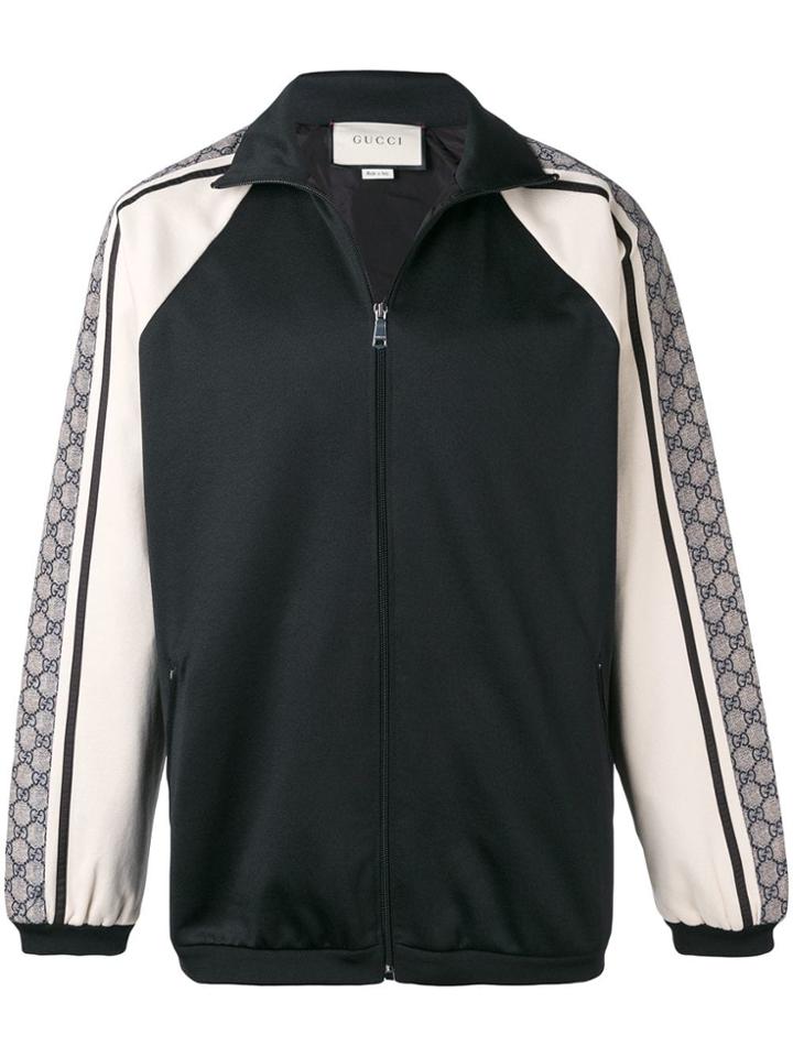 Gucci Logo Zip Over Jacket - Black