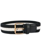 Bally - Striped Belt - Men - Leather/polyester - 100, Black, Leather/polyester