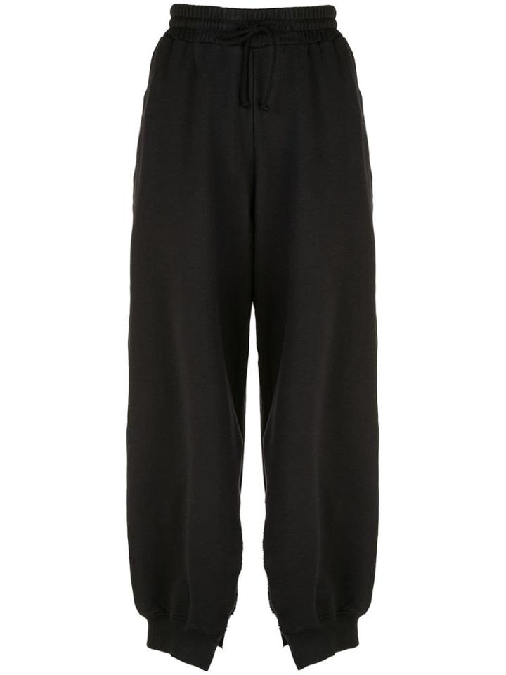 Mm6 Maison Margiela Slit-hem Track Pants - Black