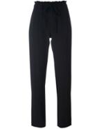 Steffen Schraut Drawstring Straight Leg Trousers, Women's, Size: 42, Black, Polyester