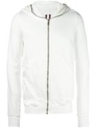 Rick Owens Drkshdw Classic Zipped Hoodie, Men's, Size: Xl, White, Cotton