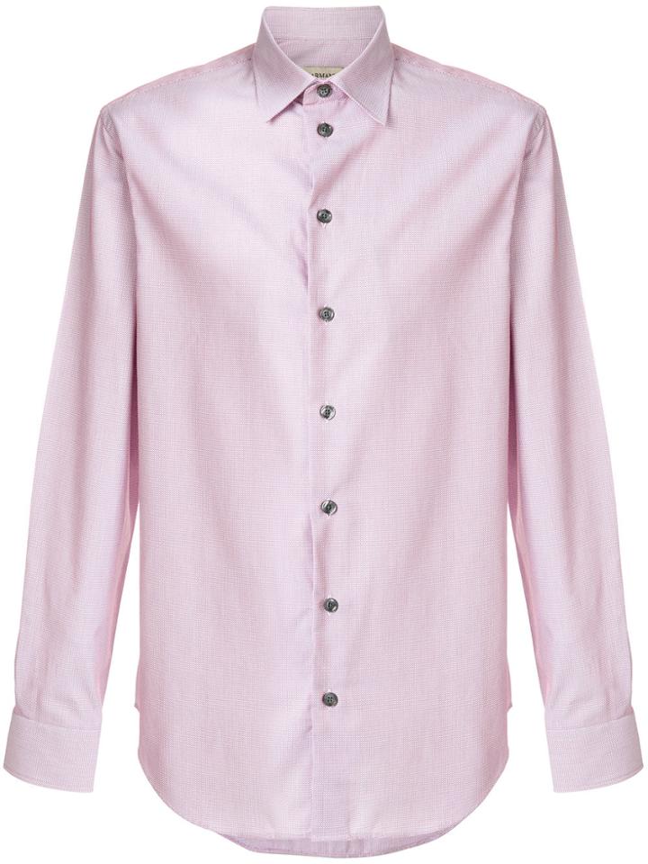 Armani Collezioni Micro-print Shirt - Red