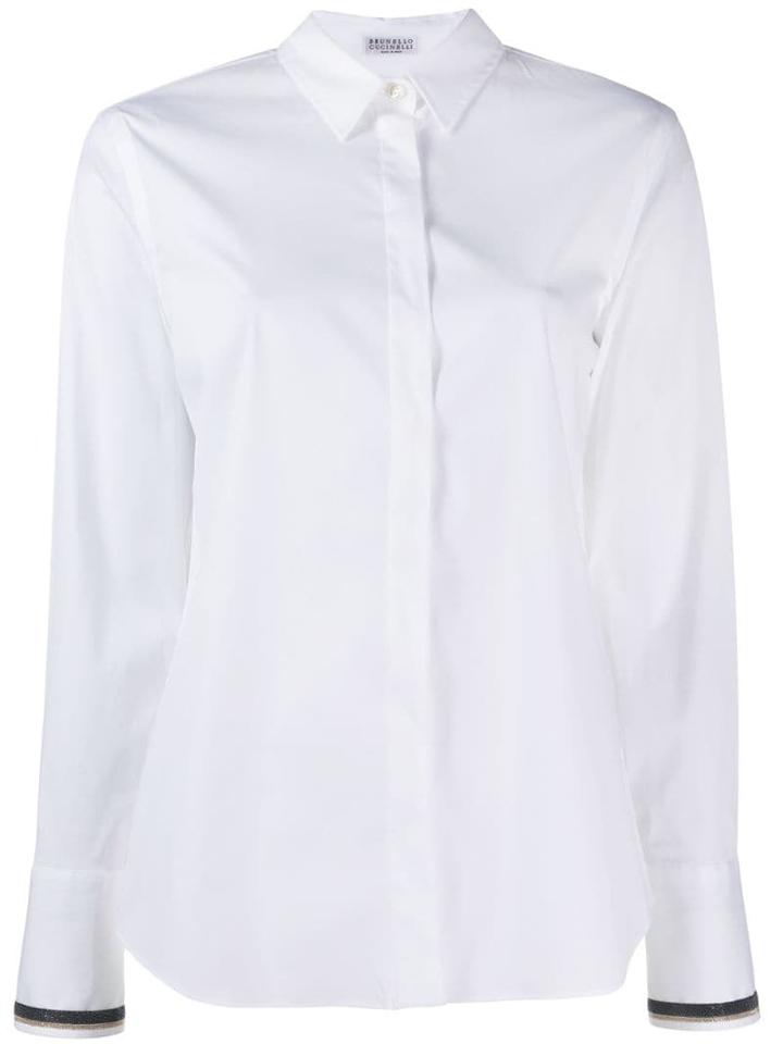 Brunello Cucinelli Chain Trim Classic Shirt - White