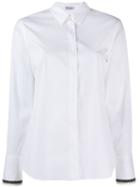 Brunello Cucinelli Chain Trim Classic Shirt - White