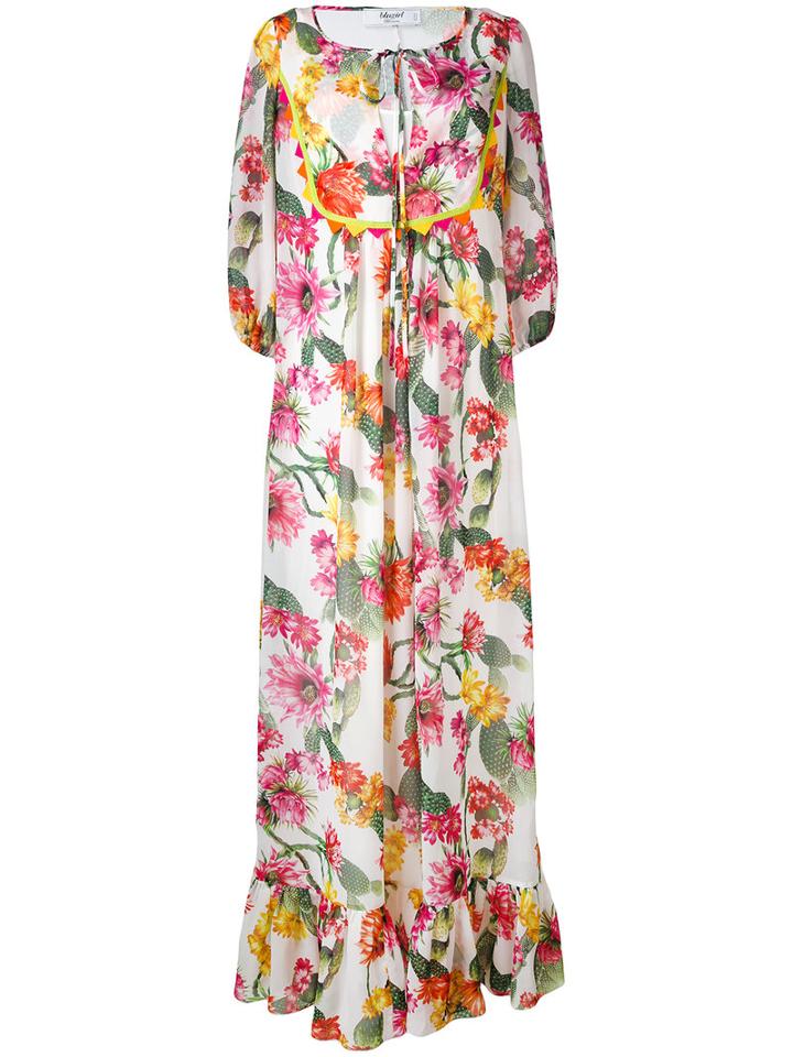 Blugirl - Floral Maxi Dress - Women - Cotton/polyester - 44, White, Cotton/polyester