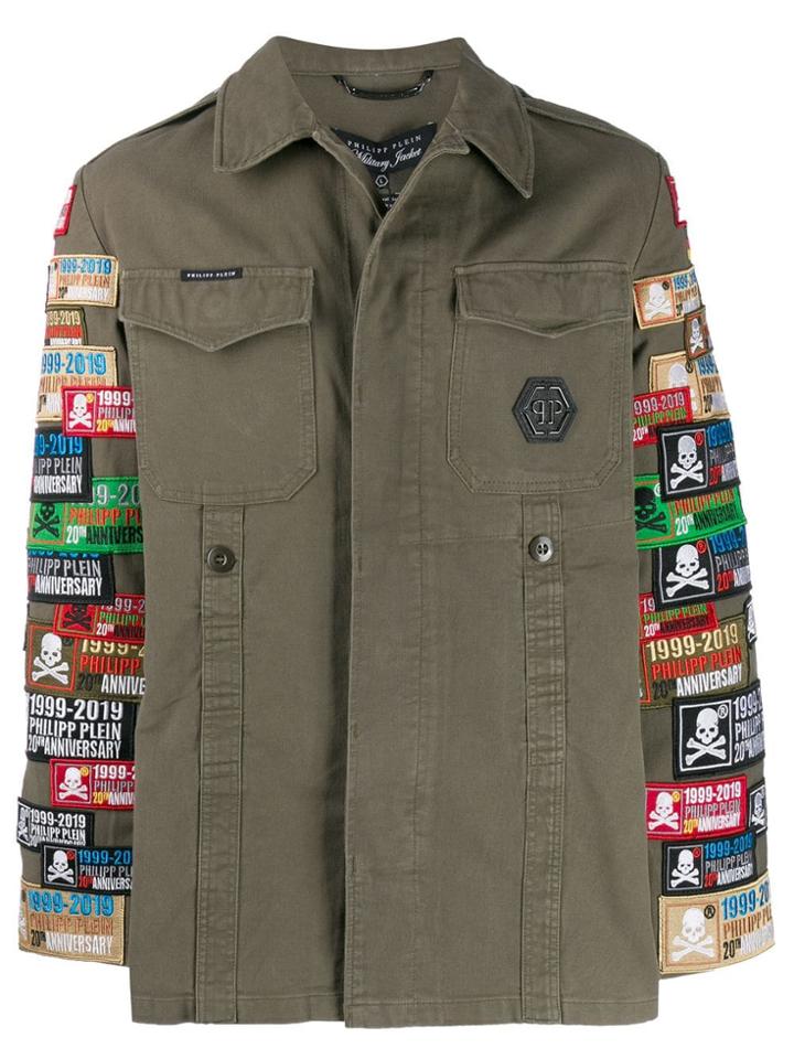 Philipp Plein Logo Plaque Jacket - Green