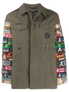 Philipp Plein Logo Plaque Jacket - Green