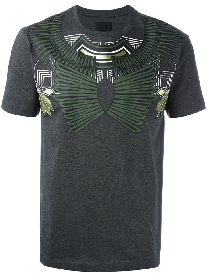 Les Hommes Geometric Chest Print T-shirt, Men's, Size: Small, Grey, Cotton