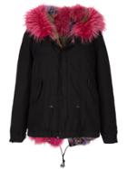 Mr & Mrs Italy Mini Parka Coat - Pink & Purple