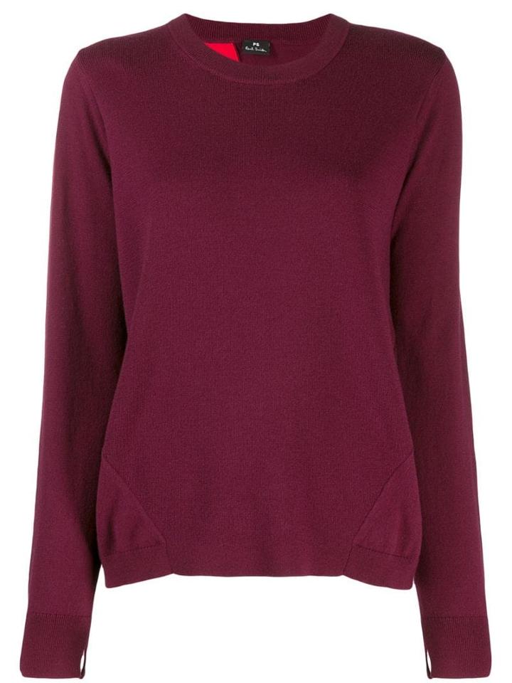 Ps Paul Smith Open-back Draped Jumper - Red