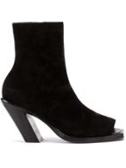 Ann Demeulemeester Peep-toe Ankle Boots - Black