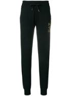 Ea7 Emporio Armani Logo Print Track Pants - Black