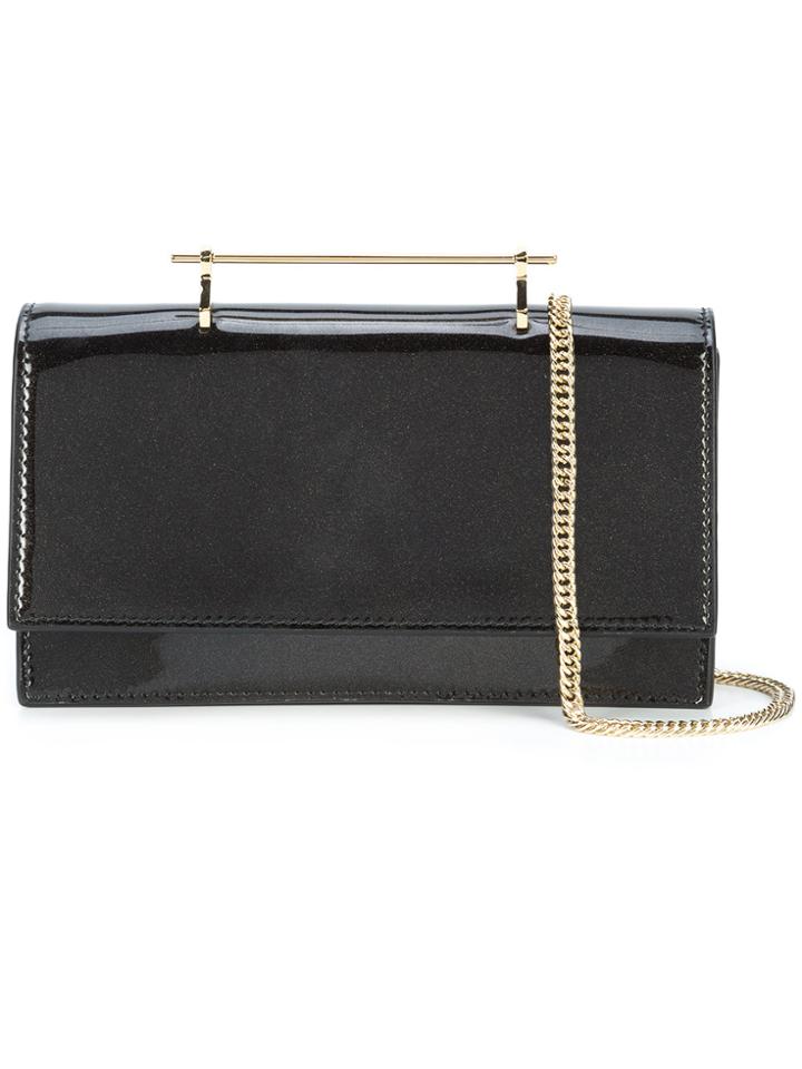 M2malletier Mini Metallic Effect Crossbody Bag - Black
