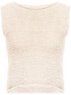 Voz Knitted Crop Top - Nude & Neutrals