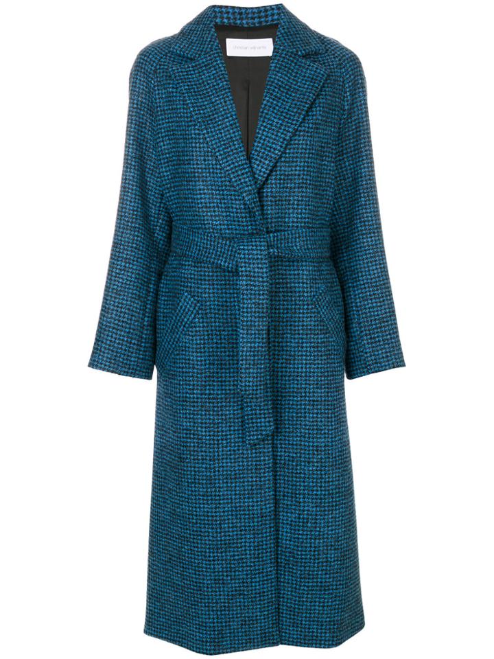 Christian Wijnants Long Belted Coat - Blue