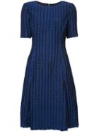 Oscar De La Renta - Fitted Dress - Women - Silk/polyamide/polyester - 8, Blue, Silk/polyamide/polyester