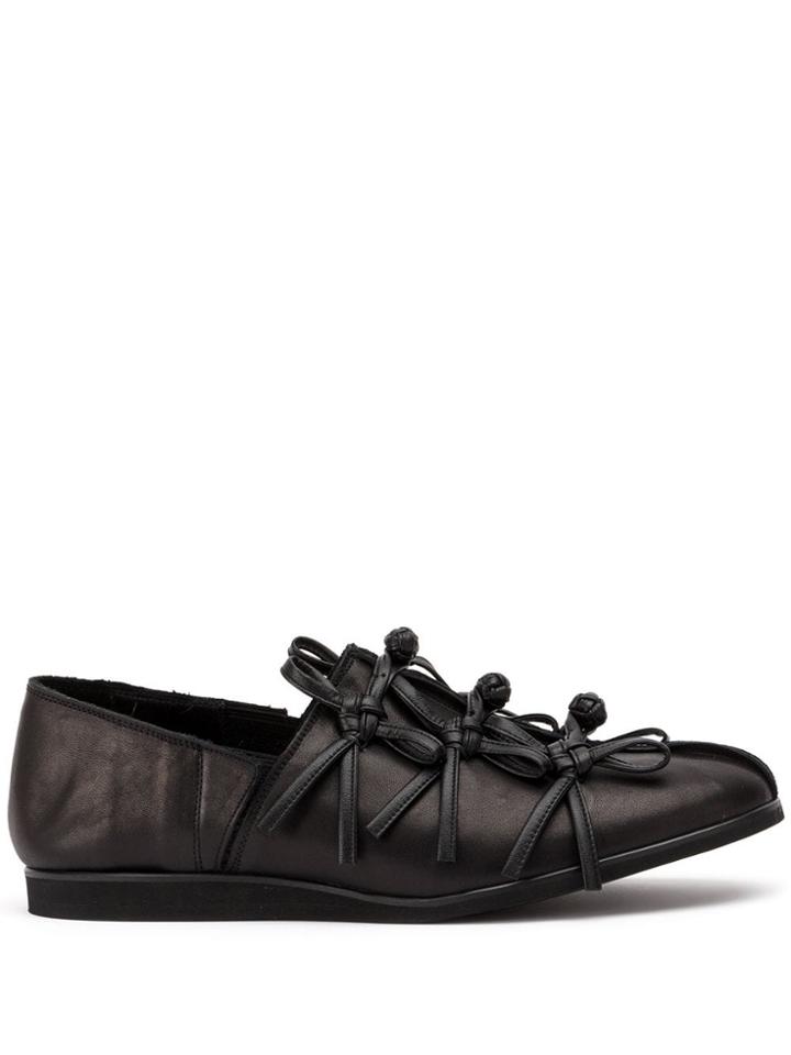 Yohji Yamamoto Knotted Corded Loafers - Black