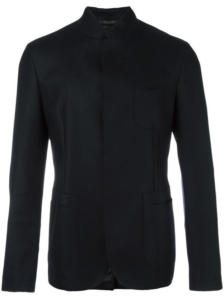 Emporio Armani Deconstructed Blazer, Men's, Size: 50, Blue, Wool/polyester