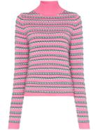 Rosie Assoulin Turtleneck Striped Long-sleeved Knitted Woollen Jumper